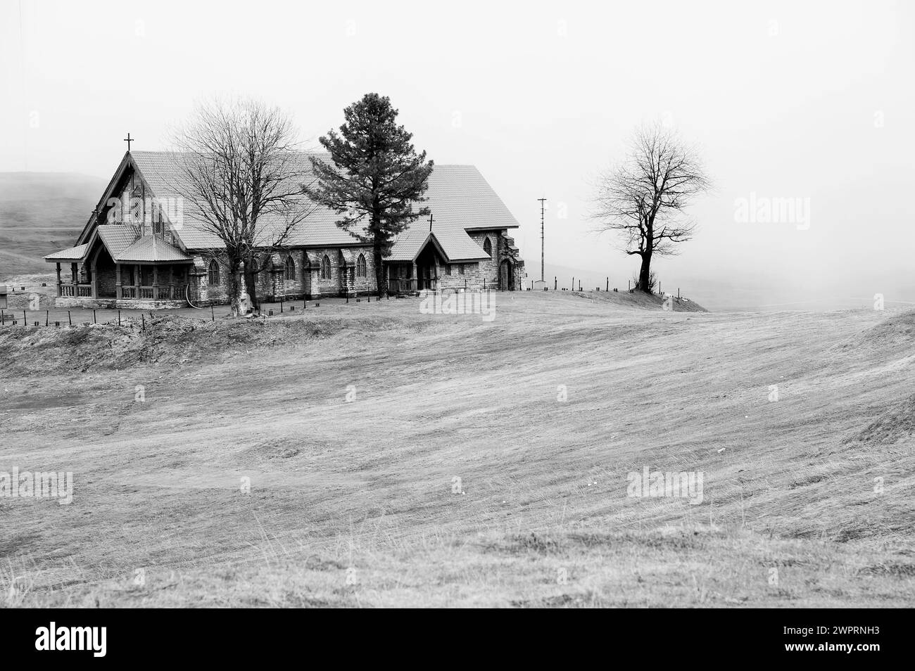 Chiesa cattolica di Santa Maria, Gulmarg, Baramulla, Kashmir, Jammu e Kashmir, India, Asia Foto Stock