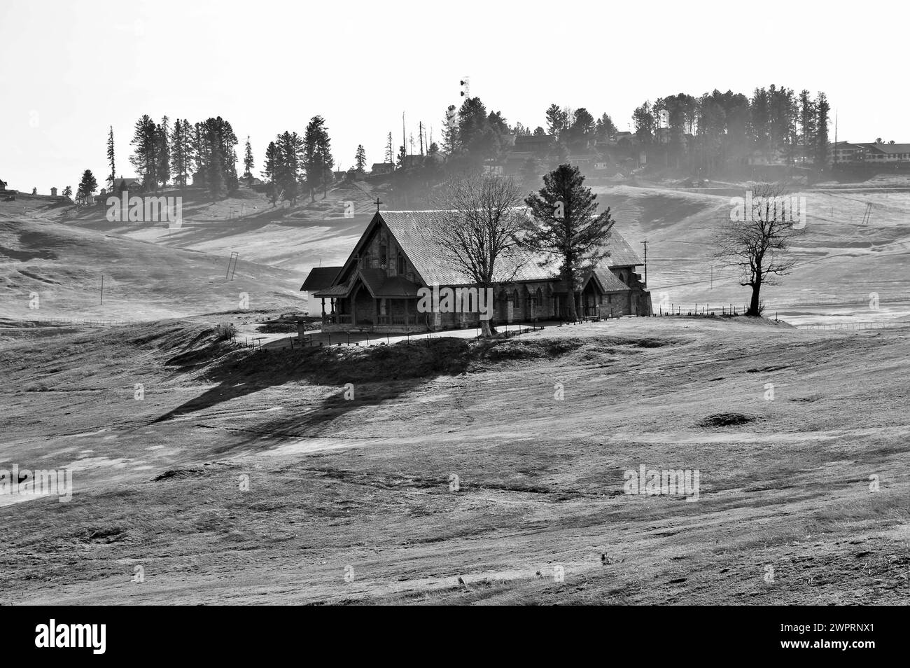 Chiesa cattolica di Santa Maria, Gulmarg, Baramulla, Kashmir, Jammu e Kashmir, India, Asia Foto Stock