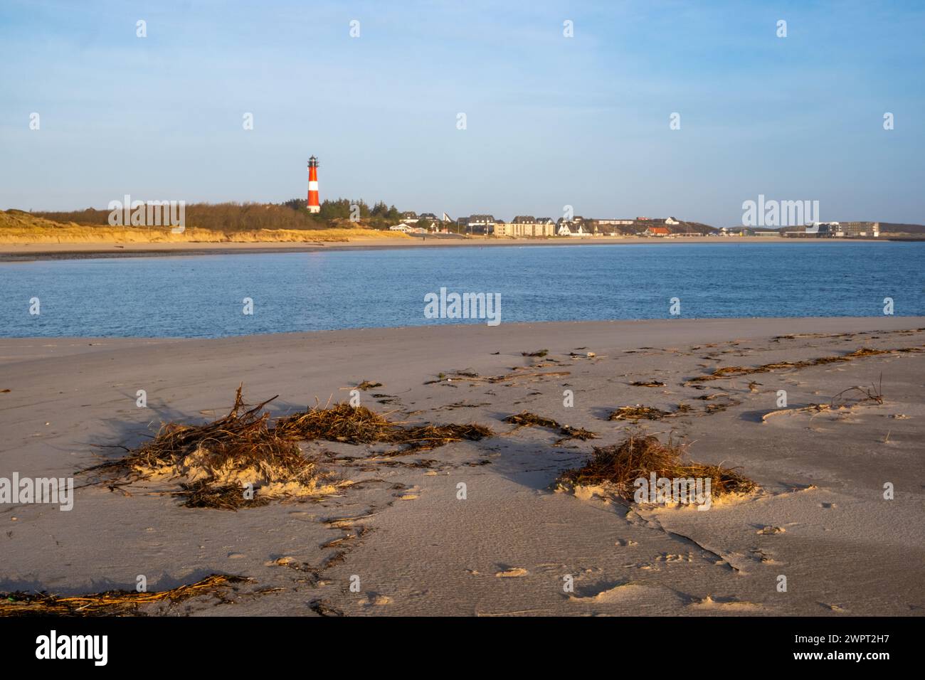 Faro di Hornum, Sylt, Germania Foto Stock