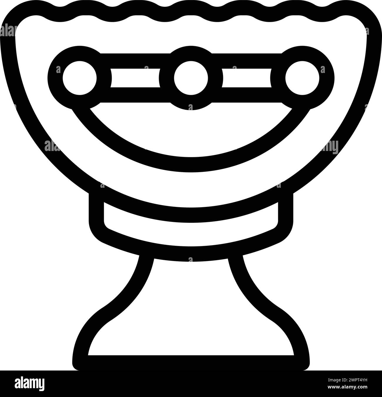 Vettore contorno icona strumento pelatrice da cucina. Utensili da cucina. Utensili da cucina, attrezzature culinarie Illustrazione Vettoriale