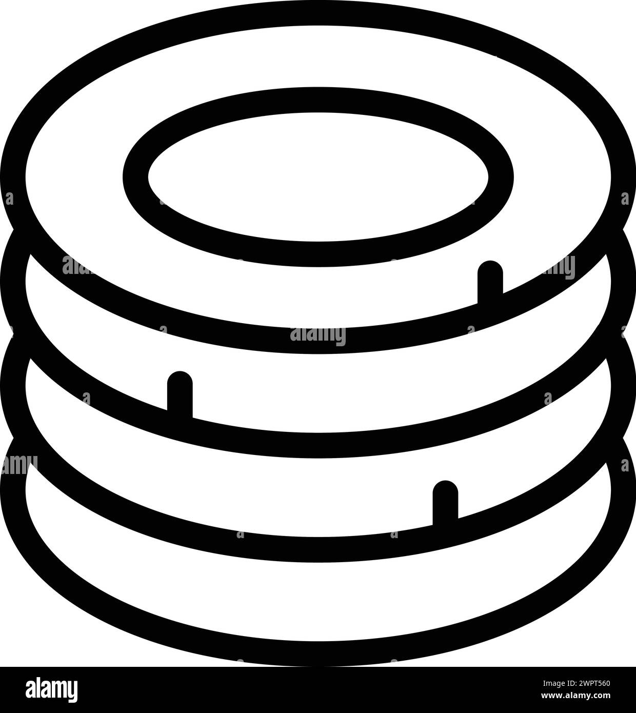 L'icona degli utensili da tavola presenta il vettore. Attrezzature per il servizio da tavola. Utensili per la cena Illustrazione Vettoriale