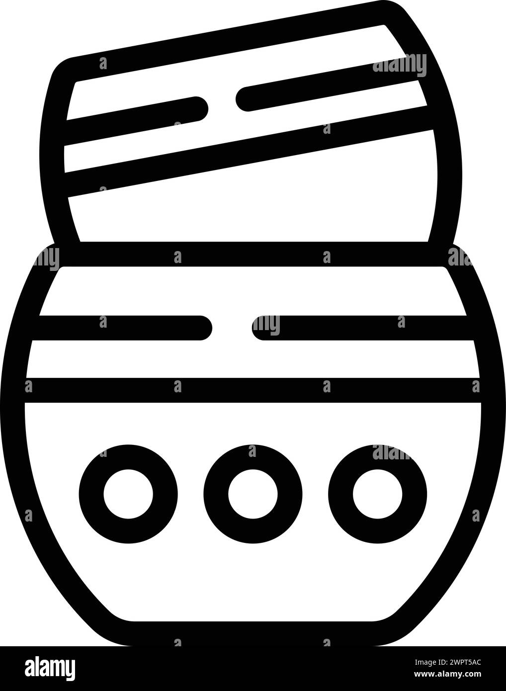 Vettore di contorno icona Eat Implements (strumenti alimentari). Servizio di stoviglie. Utensili da cucina Illustrazione Vettoriale