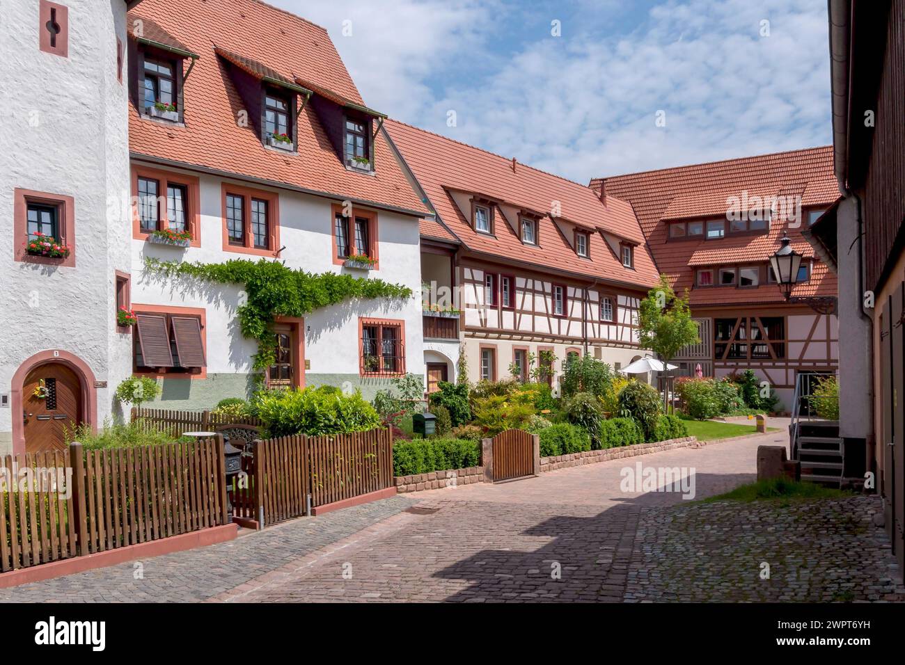 Jesuitenhof o Bettendorfer Hof, ex corte aristocratica, Ladenburg, Baden-Wuerttemberg, Germania Foto Stock