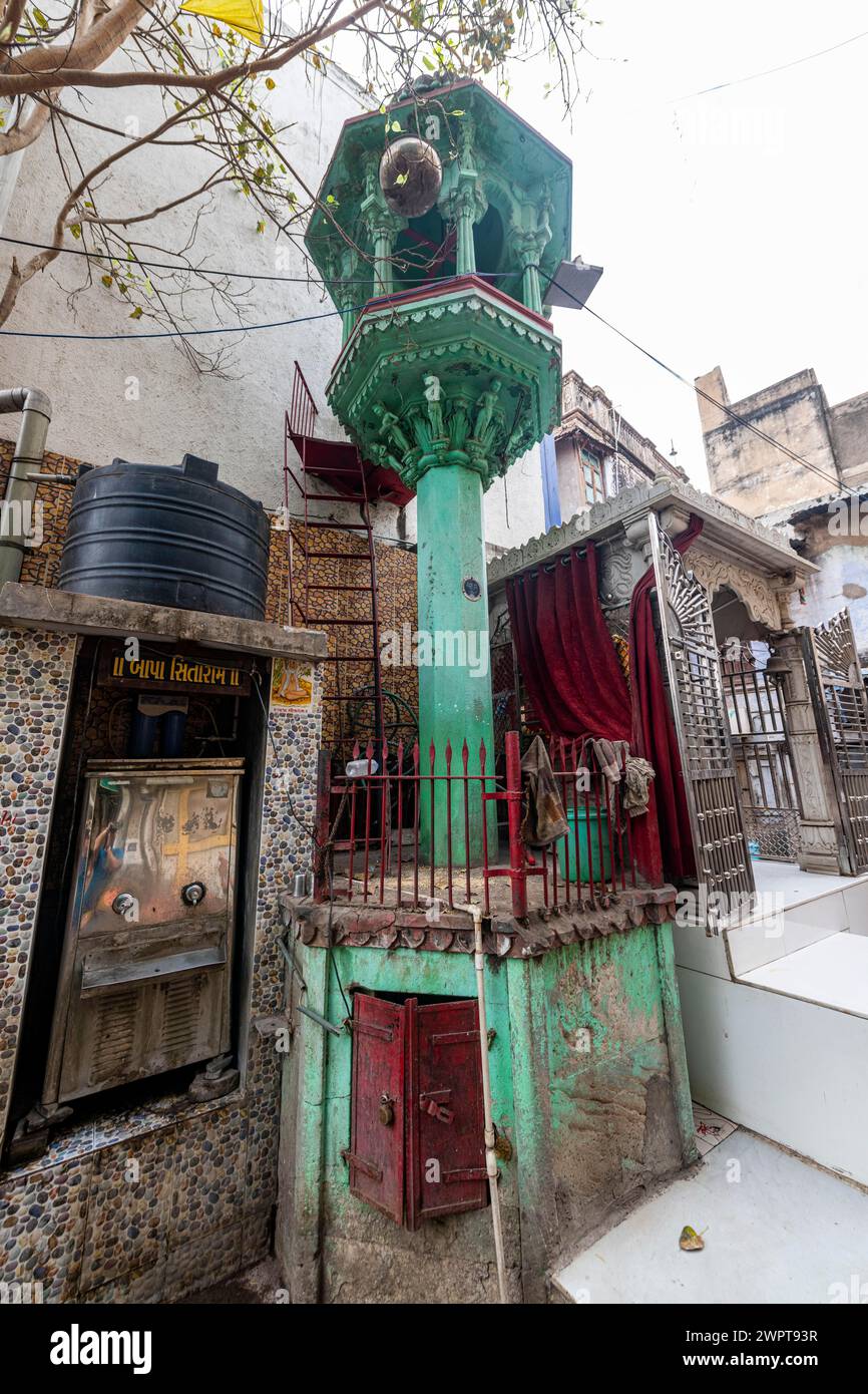 Old pidgeon Feeding Place, sito UNESCO, Ahmedabad, Gujarat, India Foto Stock