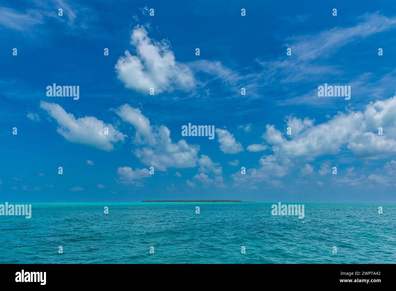 Isola di Bangaram, arcipelago di Lakshadweep, territorio dell'Unione dell'India Foto Stock