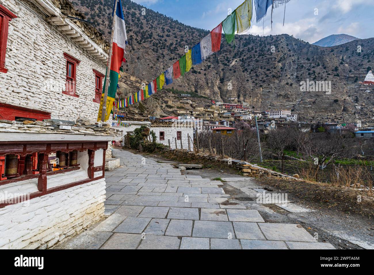 Villaggio storico di Marpha, Jomsom, Nepal Foto Stock