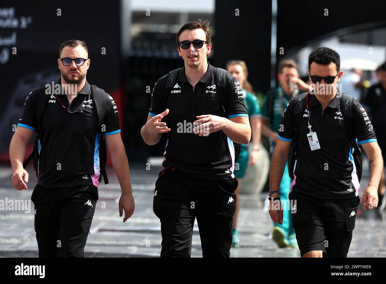 Jeddah, Arabia Saudita. 9 marzo 2024. Squadra di F1 alpina. Formula 1 World Championship, Rd 2, Gran Premio dell'Arabia Saudita, sabato 9 marzo 2024. Jeddah, Arabia Saudita. Crediti: James Moy/Alamy Live News Foto Stock