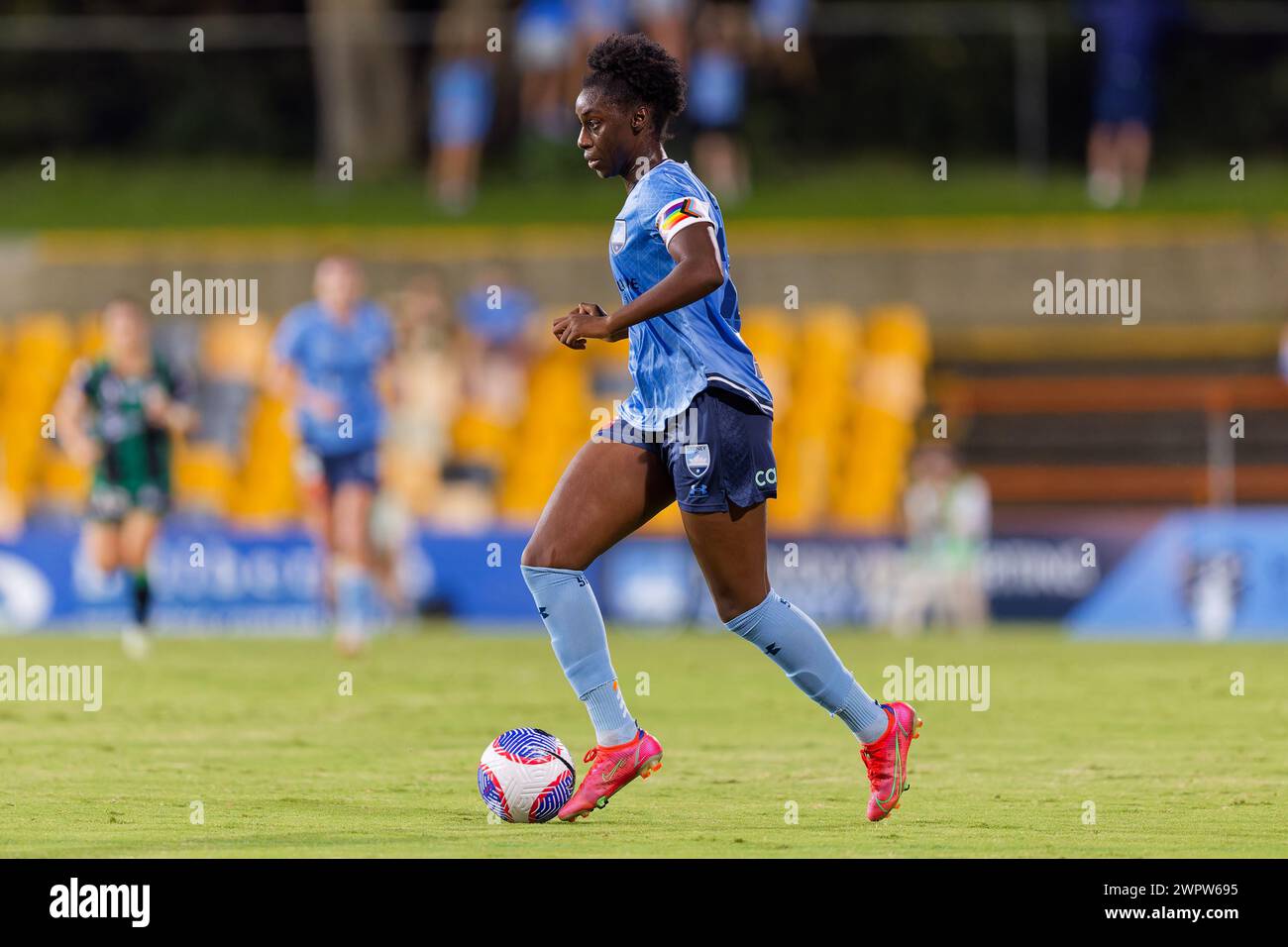 Sydney, Australia. 9 marzo 2024. La Principessa Ibini-Isei di Sydney FC controlla la palla durante l'A-League Women Rd19 match tra Sydney FC e Western United al Leichhardt Oval il 9 marzo 2024 a Sydney, Australia Credit: IOIO IMAGES/Alamy Live News Foto Stock