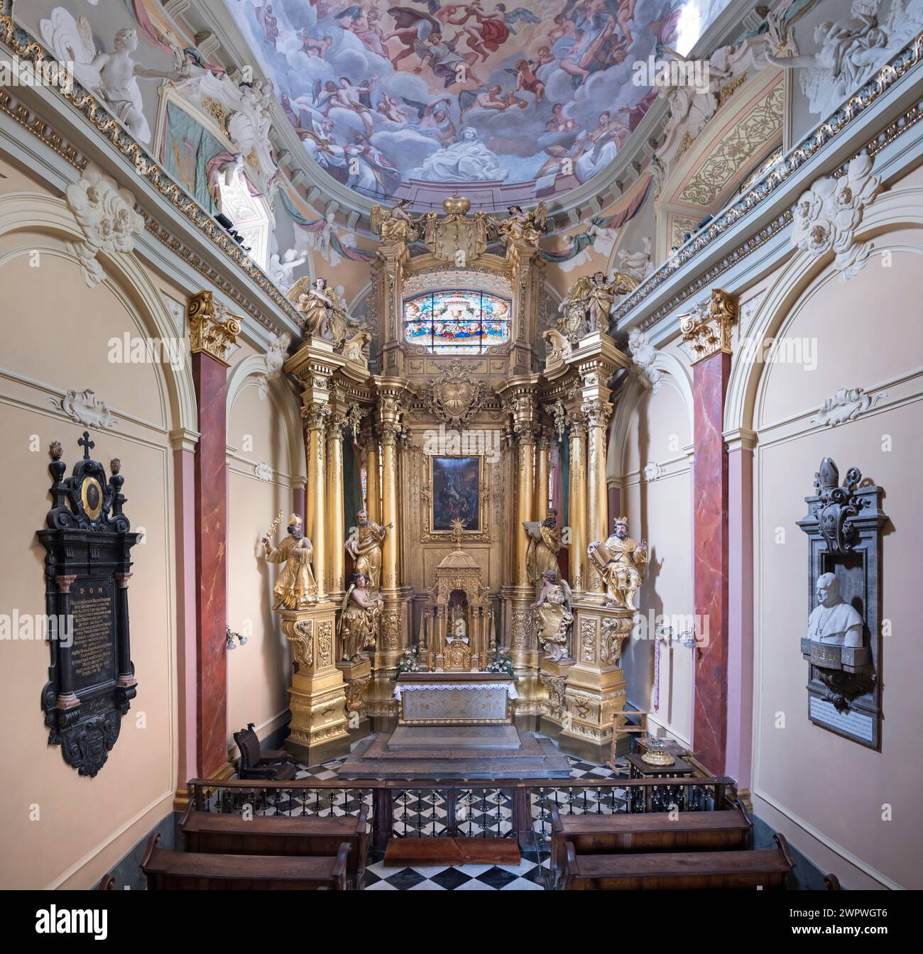 Cappella del Santissimo Sacramento, Cattedrale Latina, Basilica cattedrale dell'assunzione, Leopoli, Ucraina Foto Stock
