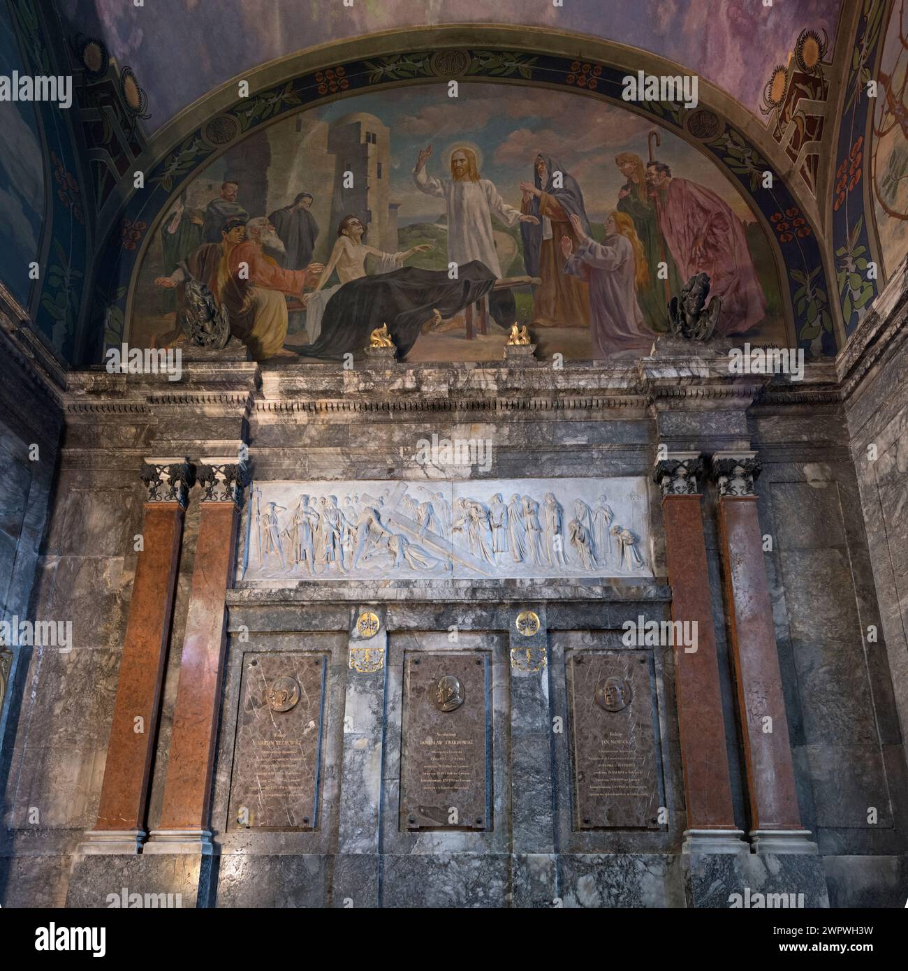 Cappella di Gesù Misericordioso e Madonna del Perpetuo aiuto, Cattedrale latina, Basilica cattedrale dell'assunzione, Leopoli, Ucraina Foto Stock