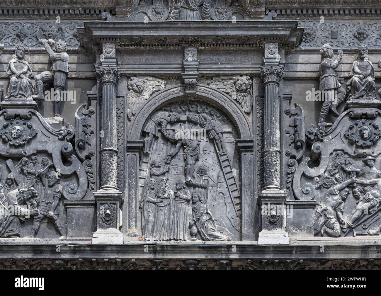 Discesa dalla Croce, Cappella Boim, Cattedrale Latina, Basilica cattedrale dell'assunzione, Leopoli, Ucraina Foto Stock