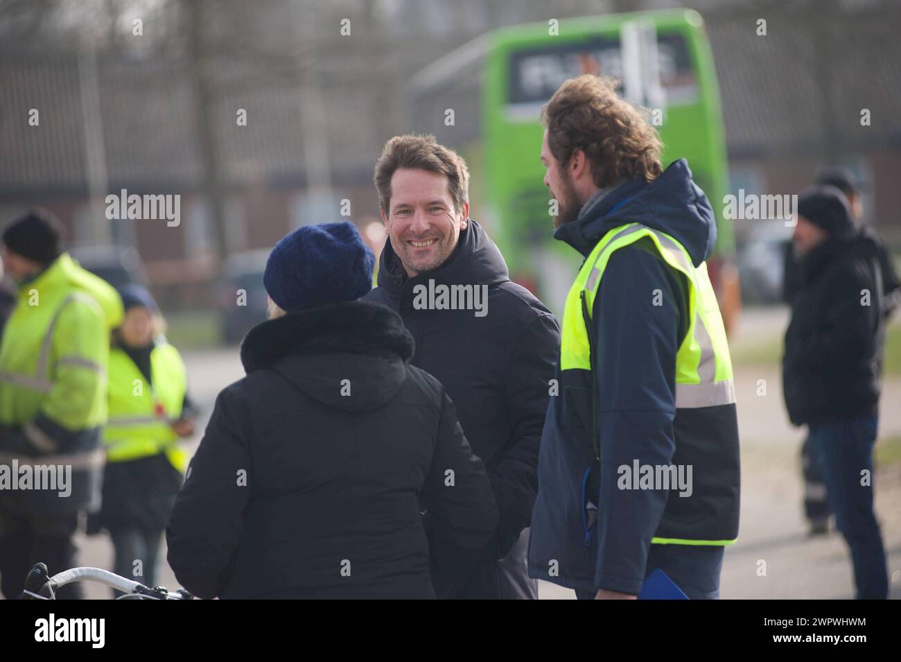 Flensburg, Schleswig-Holstein Protestation der Mitte, Demonstration und Kundgebung. Anwesend auf der Kindgebung: Kay Richert, Politiker FDP, Ex-MDL Schleswig-Holstein. Aufnahme vom 09.03.2024, Flensburg *** Flensburg, Schleswig Holstein protesta del centro, manifestazione e raduno presenti al raduno Kay Richert, politico FDP, ex membro del Parlamento Schleswig Holstein foto dal 09 03 2024, Flensburg Foto Stock