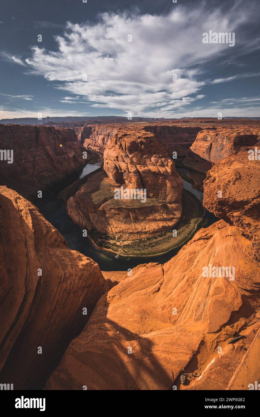 Curva a ferro di cavallo in Arizona, Stati Uniti d'America Foto Stock