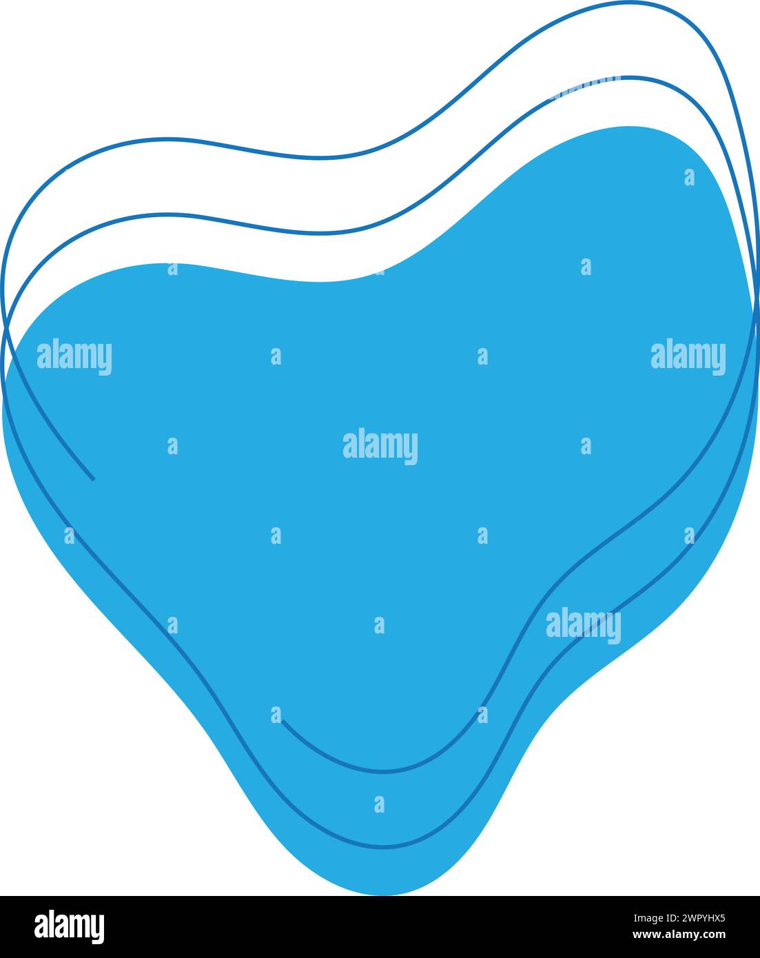 icona blob con disegno grafico vettoriale a tre urti Illustrazione Vettoriale