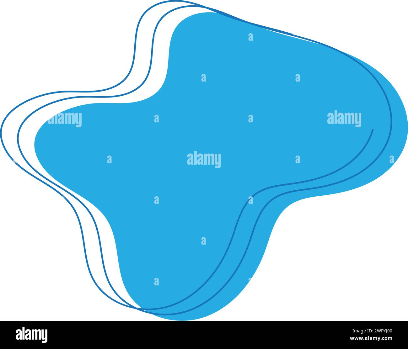 icona blob con disegno grafico vettoriale a quattro urti Illustrazione Vettoriale