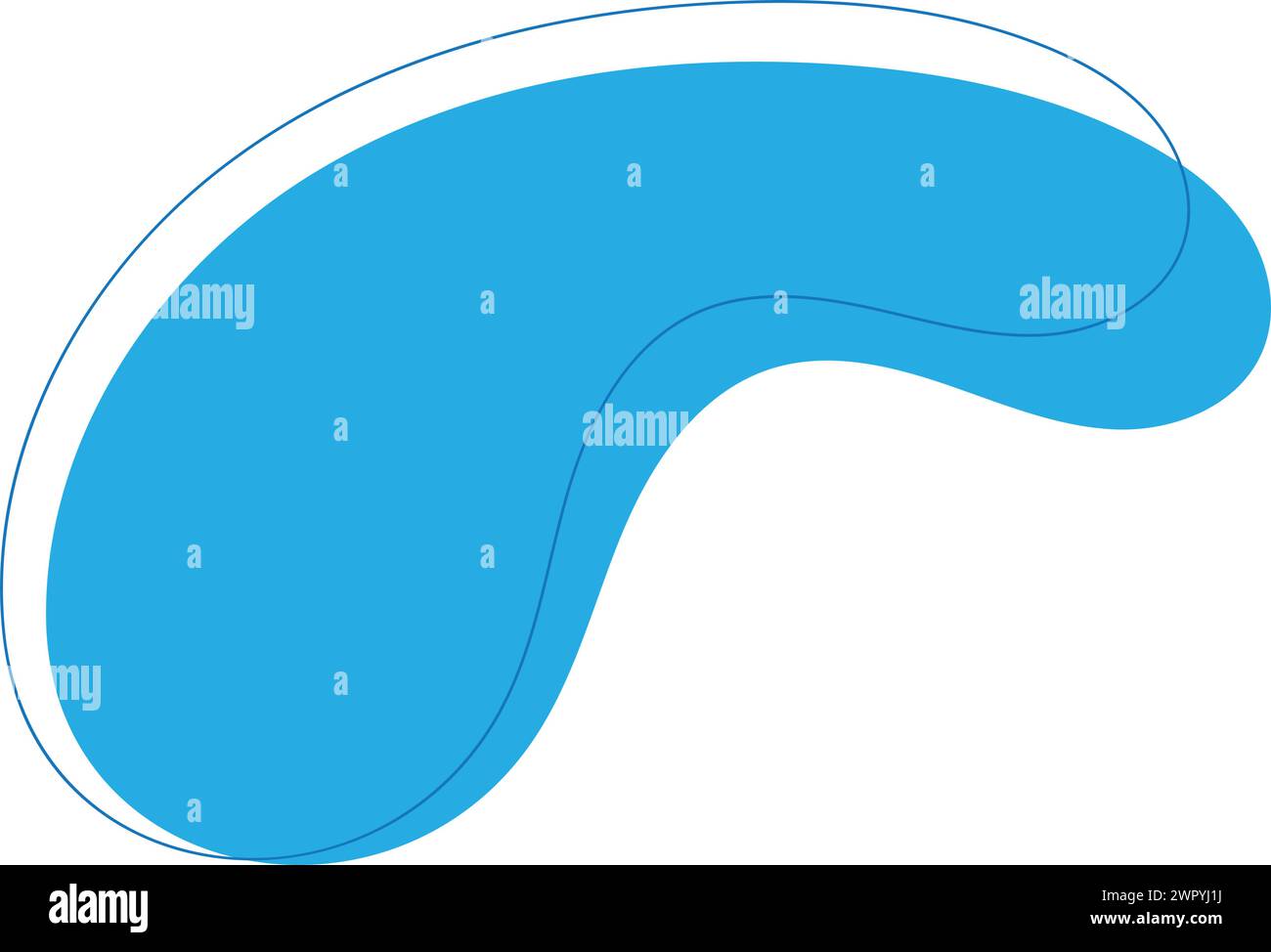 icona blob con disegno grafico vettoriale a due urti Illustrazione Vettoriale