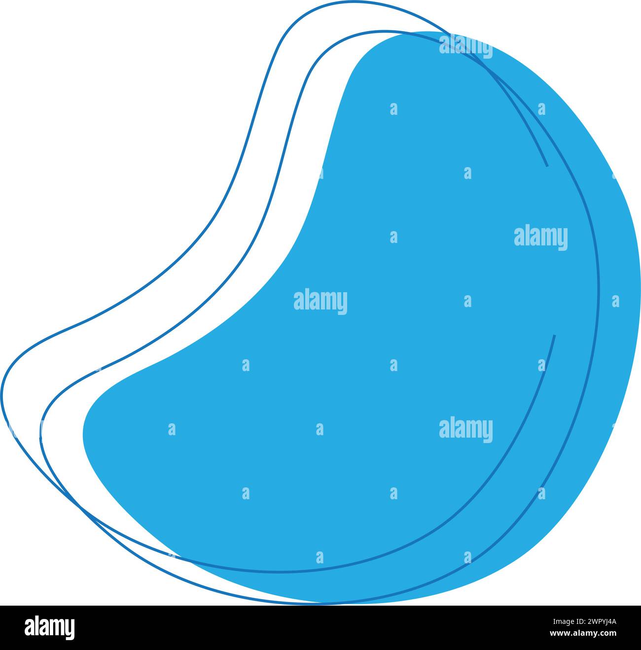 icona blob con disegno grafico vettoriale a due urti Illustrazione Vettoriale