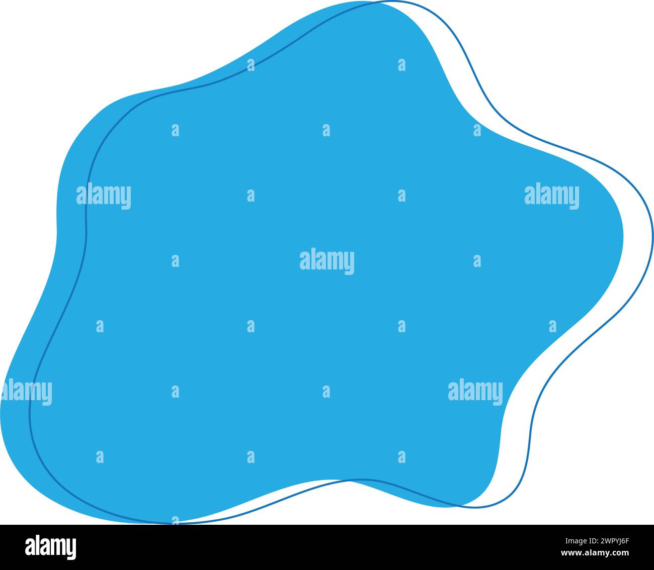 icona blob con cinque elementi grafici vettoriali Illustrazione Vettoriale