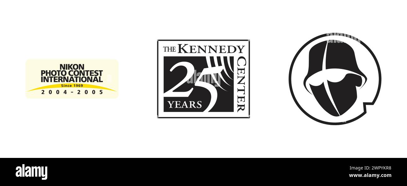 Nikon Photo Contest 2004-2005, The Kennedy Center, Evgord Page. Collezione di logo vettoriali editoriali. Illustrazione Vettoriale