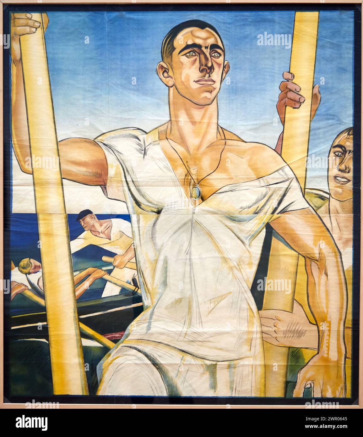 "San Sebastián, regate per barche a remi", 1930, Aurelio Arteta (1879-1940), Museo de Bellas Artes, Bilbao, Bizkaia, Paesi Baschi, Spagna Foto Stock