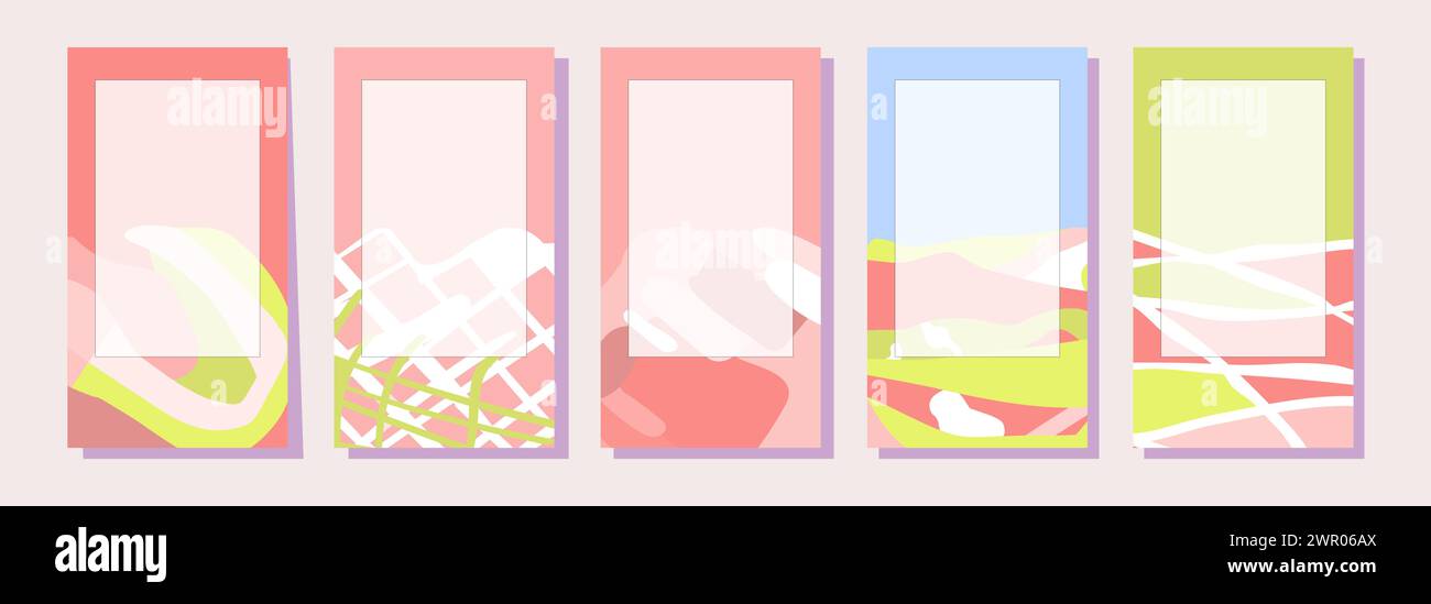 Modello di set di banner roll-up alla moda design dello sfondo creativo, sfondo astratto, adatto o copertina, poster e sito Web, per brochure aziendali o design di volantini. Illustrazione Vettoriale