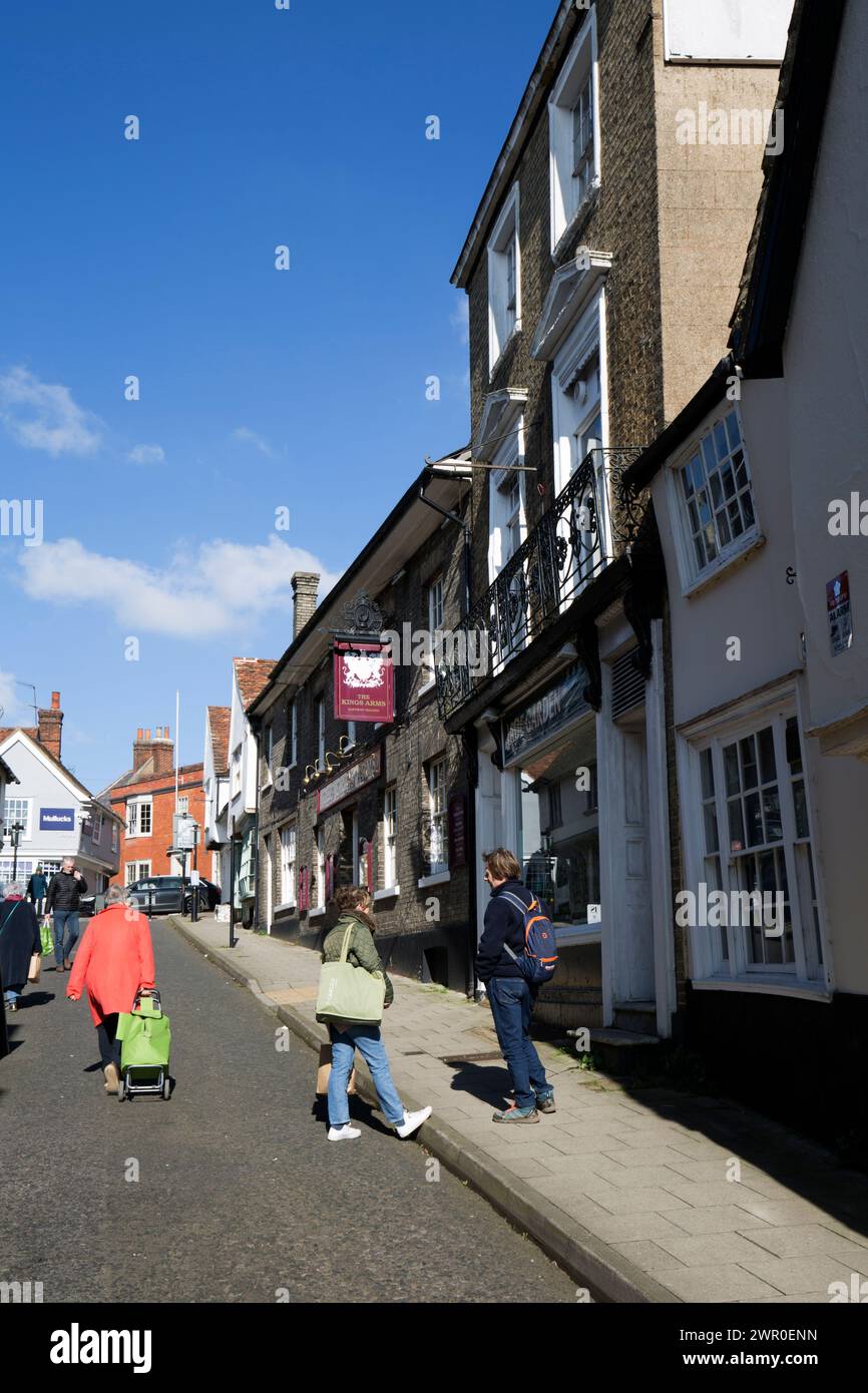 Market Hill Saffron Walden Essex Foto Stock