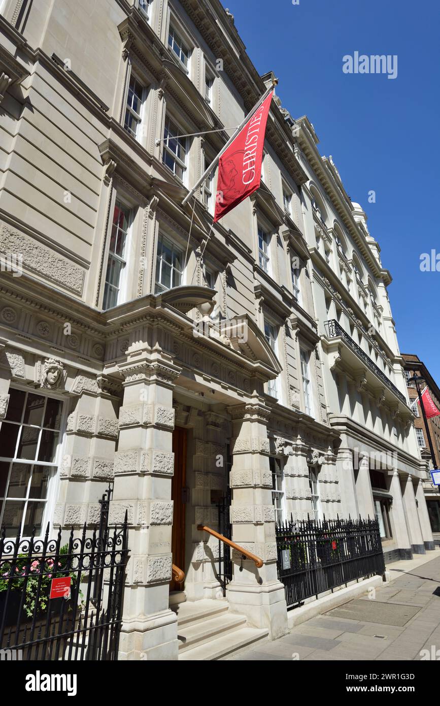 La sede centrale globale di Christie, la casa d'aste, le sale di vendita e gli uffici, King Street, St. James's, Londra, Regno Unito Foto Stock