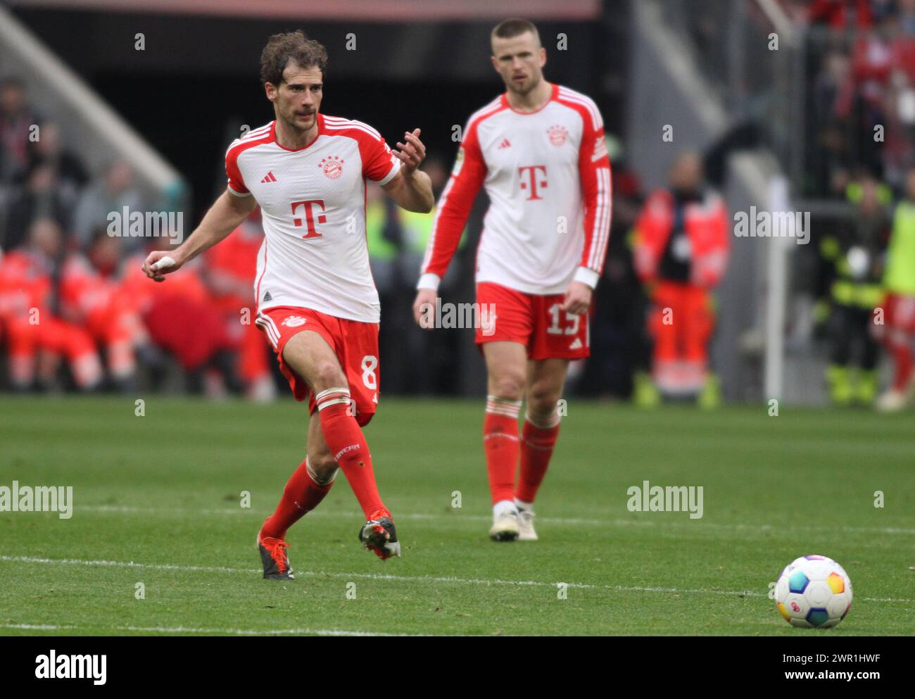 MONACO, Germania. , . 8 Leon GORETZKA in azione durante la partita di calcio della Bundesliga tra il Bayern Muenchen e il MAINZ 05 all'Allianz Arena di Monaco il 9. Marzo 2024, Germania. DFL, Fussball, 8:1, (foto e copyright @ ATP Images/Arthur THILL (THILL Arthur/ATP/SPP) crediti: SPP Sport Press Photo. /Alamy Live News Foto Stock