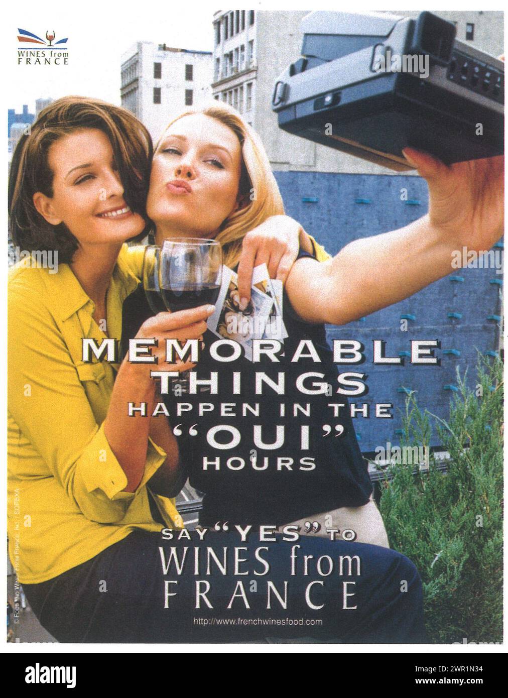 1997 vini dalla Francia Stampa ad cose memorabili accadono nelle ore Oui Foto Stock