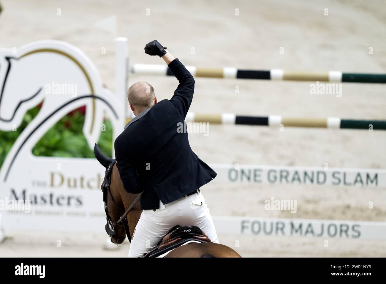 DEN BOSCH - Willem Greve (NED) sulla Highway TN NOP vince il Rolex Grand Prix, Jumping International con salto, ai Masters olandesi nel Brabanthallen. LEVIGATRICE ANP KONING Foto Stock