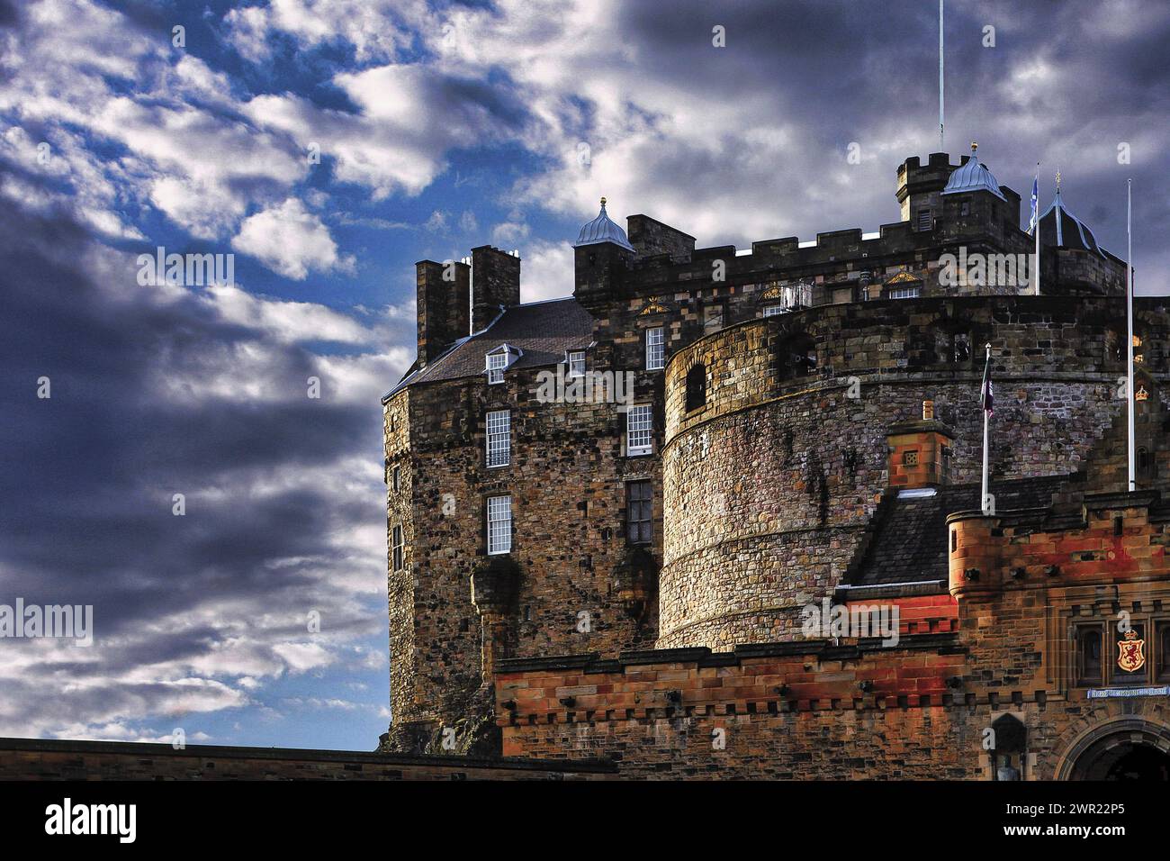 Castello di Ebinborough alla luce del mattino presto Foto Stock