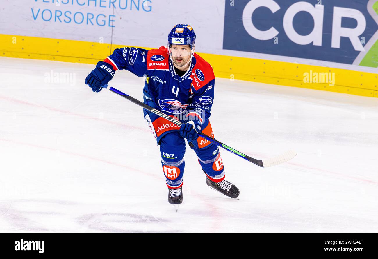 Testspiel ZSC Lions Schwenninger Wild Wings: N. 4 Patrick Geering, Verteidiger e Captain ZSC Lions. (Zürich, Schweiz, 19.08.2023) Foto Stock