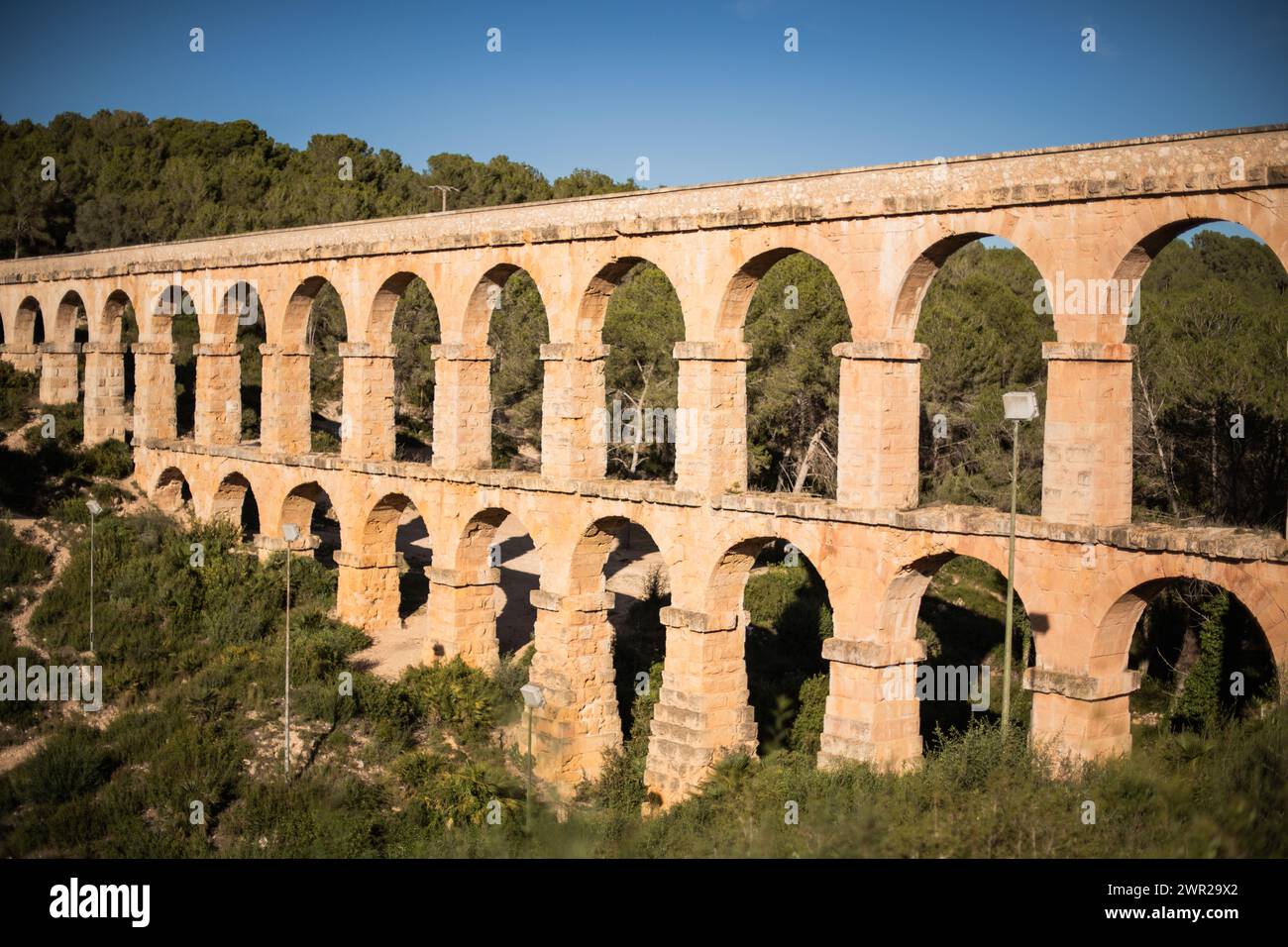 L'acquedotto Ferreres di costruzione romana vicino a Tarragona, in Spagna Foto Stock
