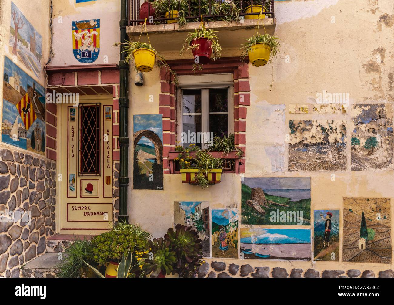 Ruelles pittoresque de la vieille ville - Maison remarquable Foto Stock