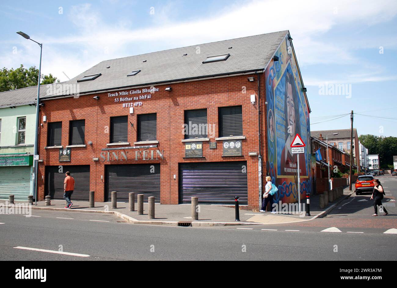 Sinn Fein Zentrale, Belfast, Nordirland/Irlanda del Nord (nur fuer redaktionelle Verwendung. Keine Werbung. Referenzdatenbank: http://www.360-berlin Foto Stock