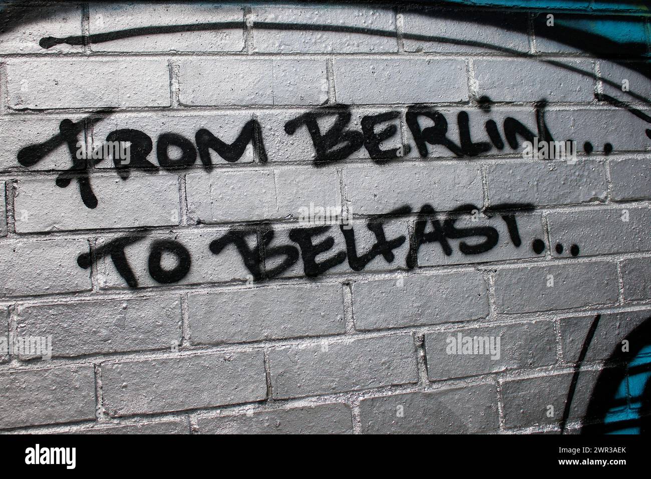 Graffity: 'Da Berlino a Belfast', Belfast, Nordirland/Irlanda del Nord (nur fuer redaktionelle Verwendung. Keine Werbung. Referenzdatenbank: http: Foto Stock