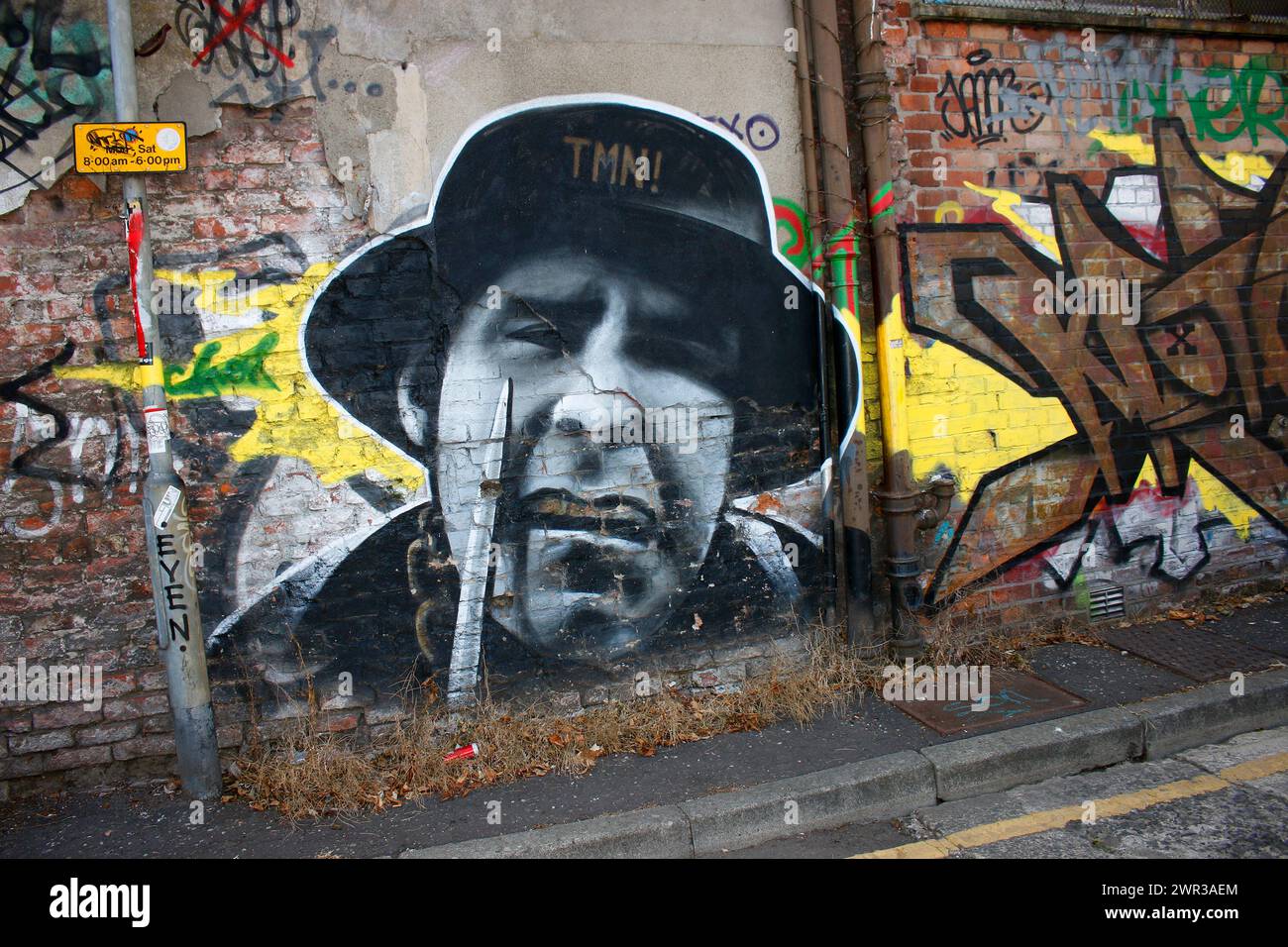 Graffity, Belfast, Nordirland/ Irlanda del Nord (nur fuer redaktionelle Verwendung. Keine Werbung. Referenzdatenbank: http://www.360-berlin.de. © Jen Foto Stock