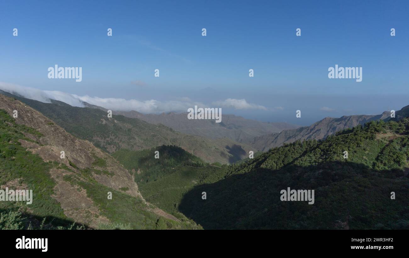 Esplora la gemma nascosta delle Isole Canarie con questo paesaggio panoramico. Foto Stock