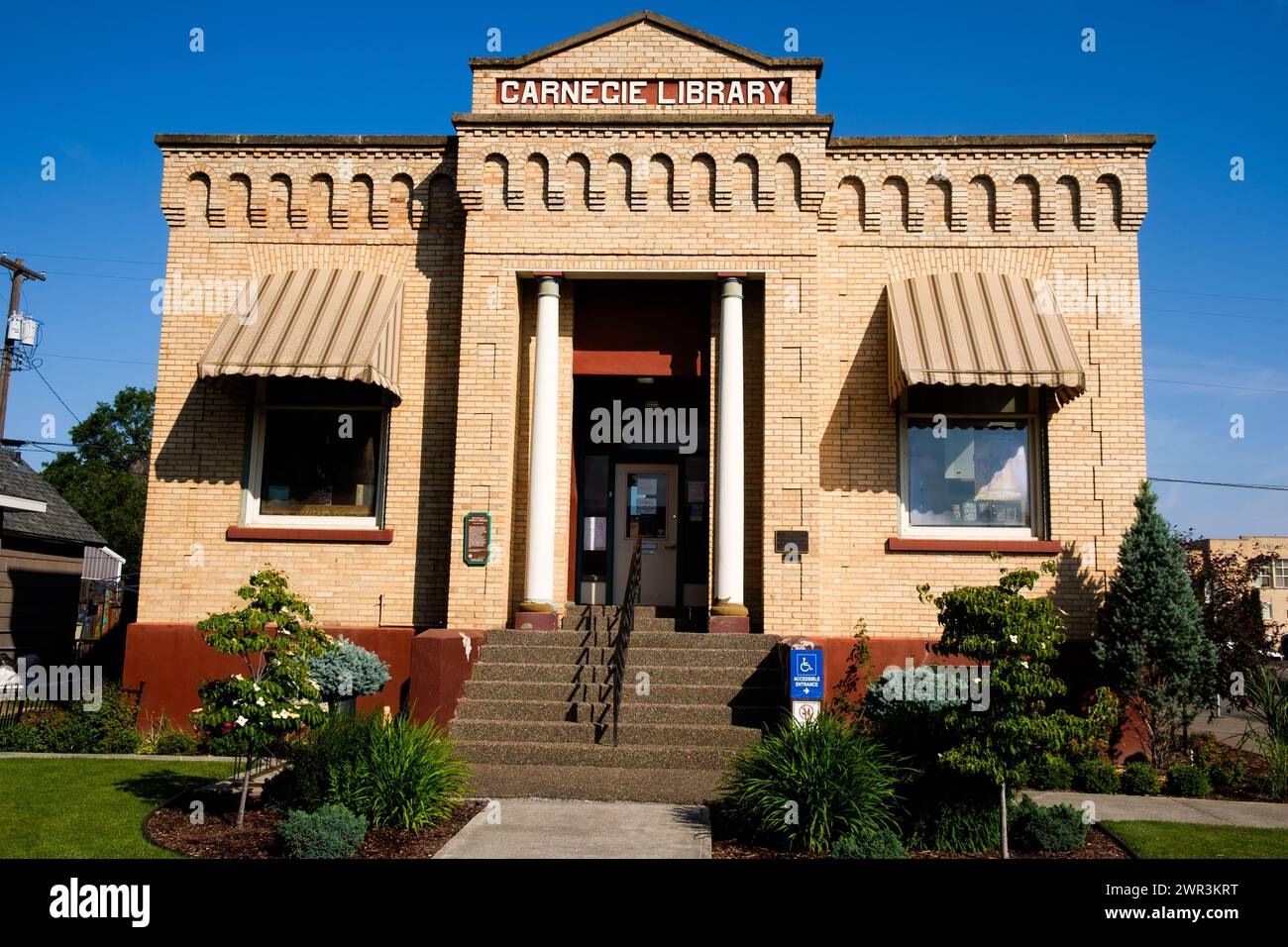 Carnegie Library a Ritzville nella parte orientale dello stato di Washington, Stati Uniti, Stati Uniti occidentali. Foto Stock