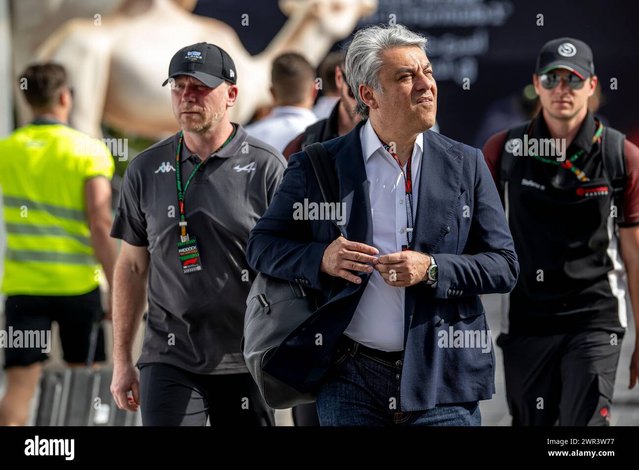 Jeddah, Arabia Saudita, 10 marzo 2024, Luca de Meo, CEO del gruppo Renault, presente al giorno della gara, secondo round del campionato di Formula 1 2024. Crediti: Michael Potts/Alamy Live News Foto Stock