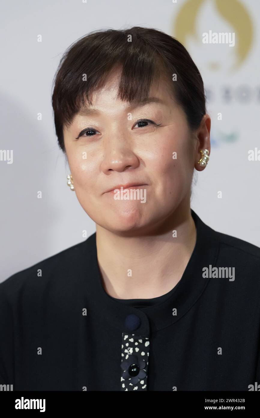 Tokyo, Giappone. 8 marzo 2024. Ryoko Tani Judo : Nazionale francese femminile incontro di scambio con Nazionale Giapponese femminile presso l'Ambasciata di Francia a Tokyo, Giappone . Crediti: AFLO SPORT/Alamy Live News Foto Stock