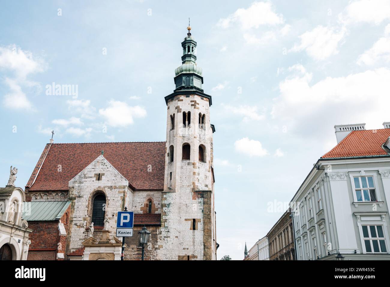 St Chiesa di Andrea e edificio medievale a Cracovia, Polonia Foto Stock