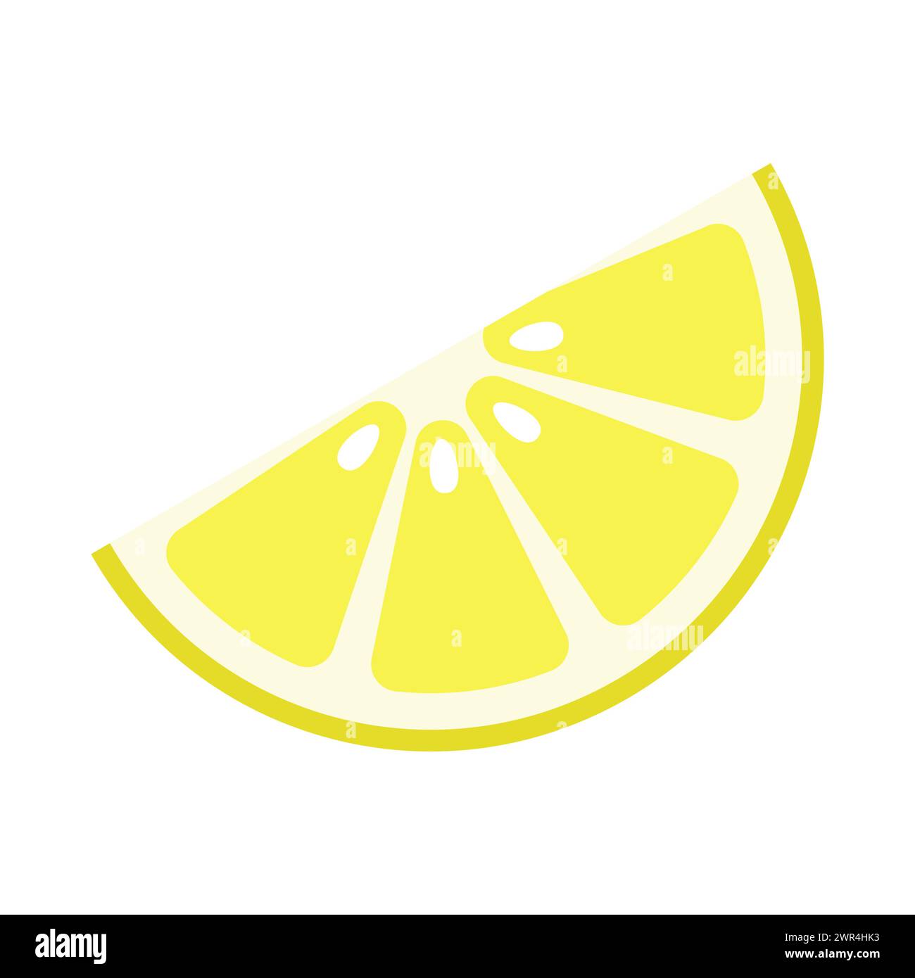 Icona Yellow Lemon Slice (sezione di limone gialla) Illustrazione Vettoriale