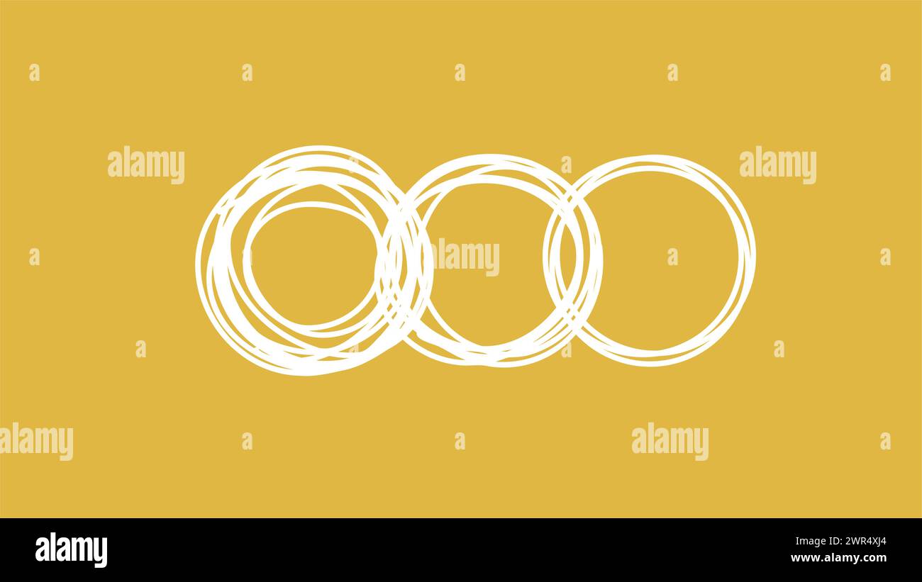 Un modo semplice e complesso dall'inizio all'idea. Caos semplificazione, risoluzione dei problemi e soluzioni aziendali concetto di ricerca di idee. Scribb per scarabocchi disegnato a mano Illustrazione Vettoriale