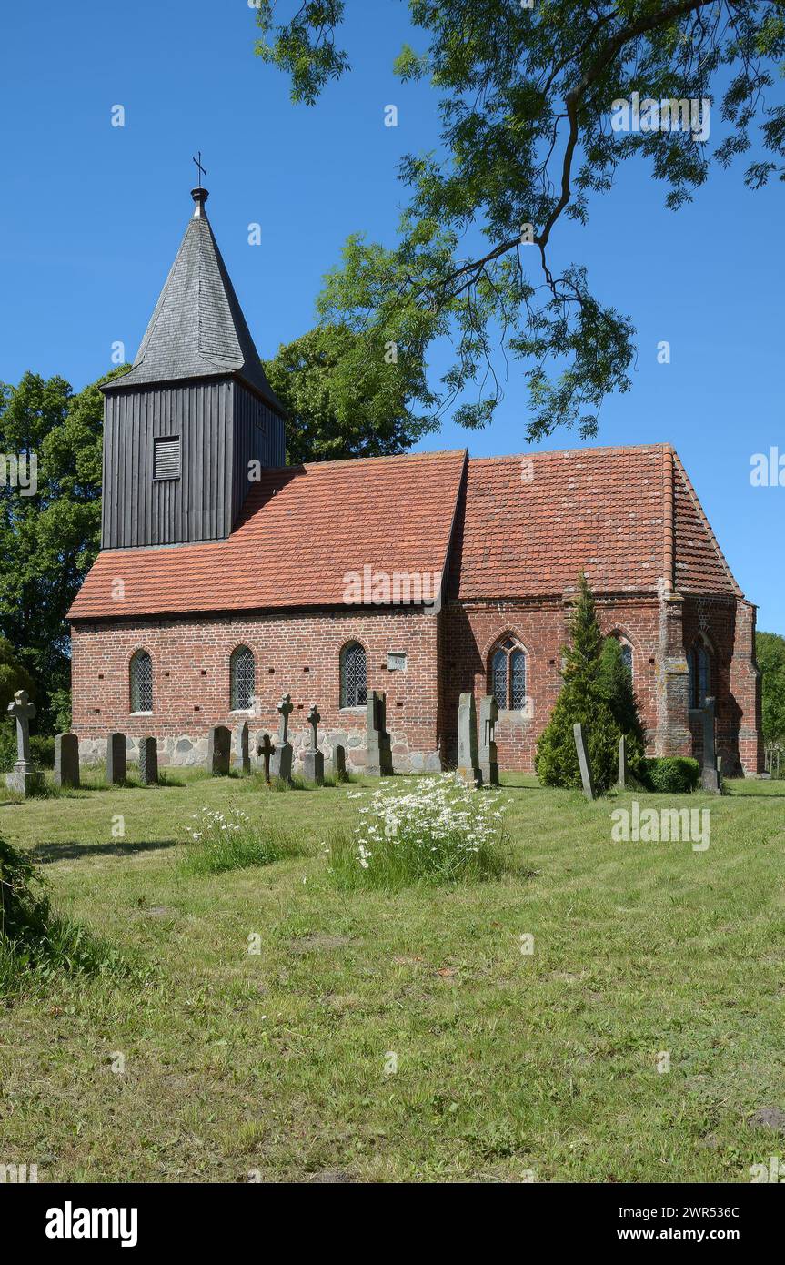 Chiesa parrocchiale di Gross Zicker,Mönchgut,Rügen,Mar baltico,Meclemburgo-Vorpommern,Germania Foto Stock