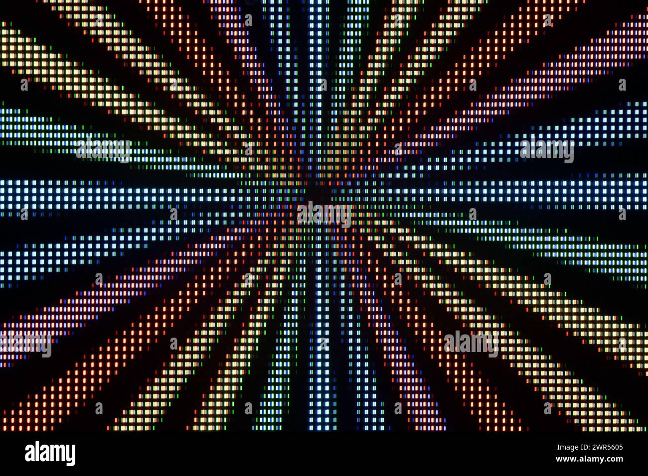 Fotografia macro di un display OLED colorato. Sfondo colorato astratto. Foto Stock