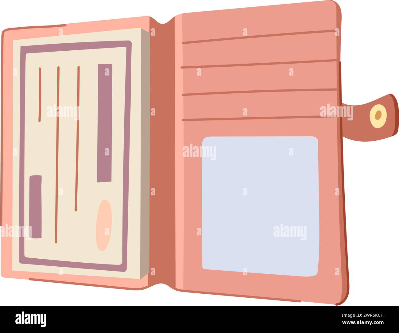 illustrazione vettoriale cartoni animati del libro degli assegni Illustrazione Vettoriale