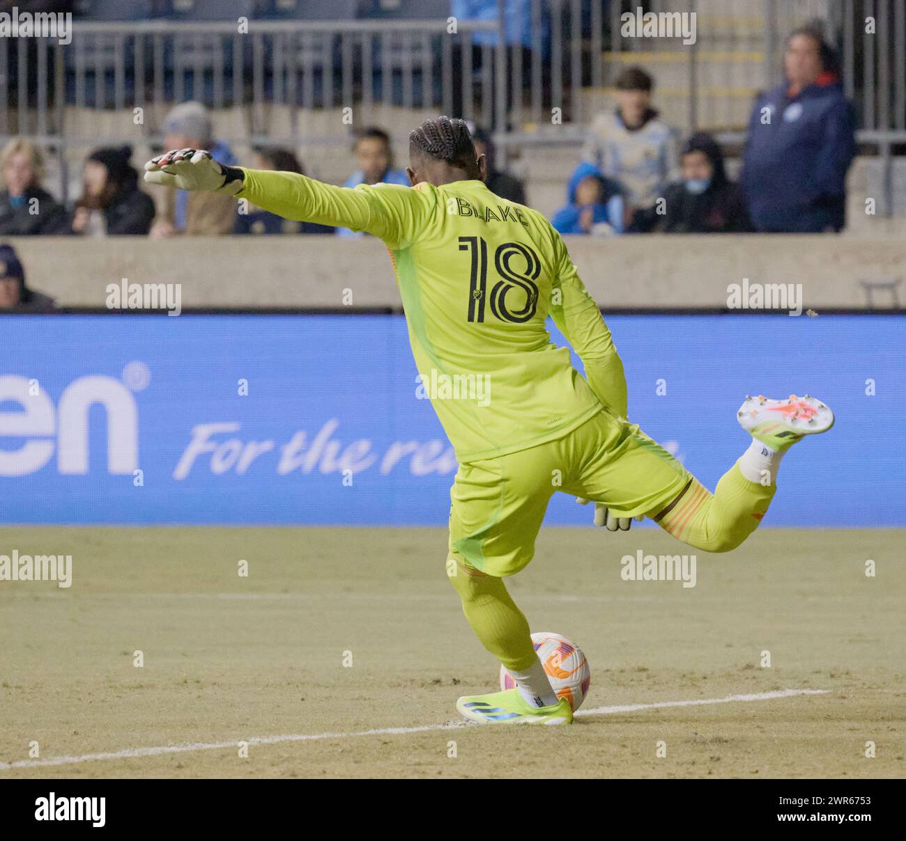 CHESTER, Pennsylvania, USA - 5 MARZO 2024 - Philadelphia Union vs. CF Pachuca al Subaru Park. (Foto di Paul J. Froggatt/FamousPixs/Alamy Stock Photo) Foto Stock