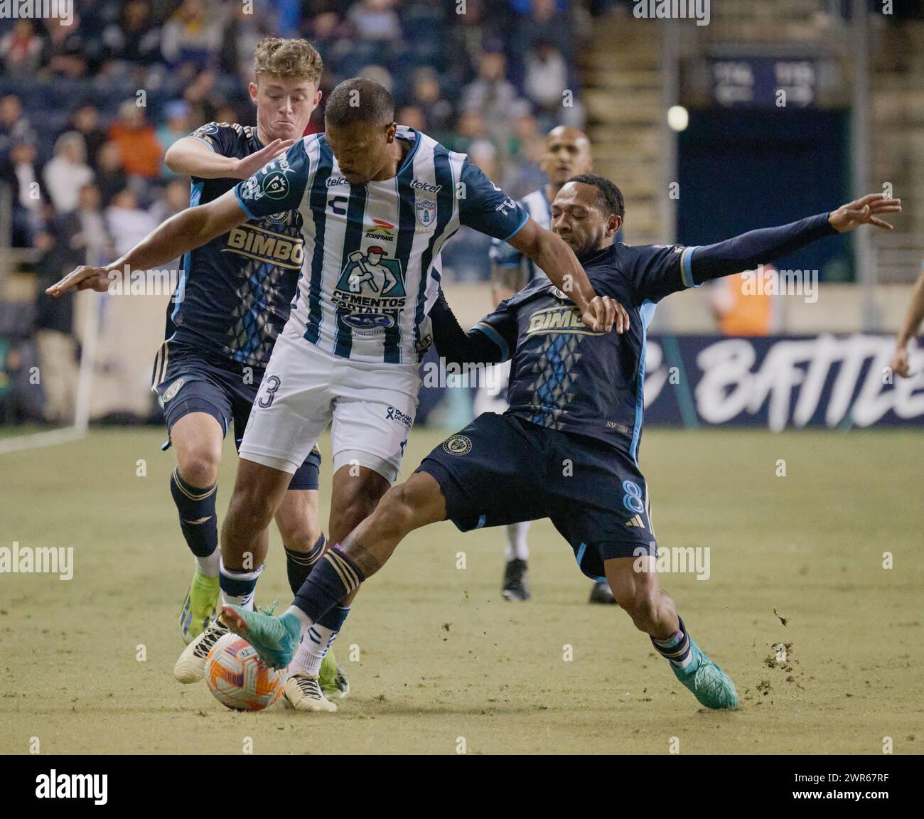 CHESTER, Pennsylvania, USA - 5 MARZO 2024 - Philadelphia Union vs. CF Pachuca al Subaru Park. (Foto di Paul J. Froggatt/FamousPixs/Alamy Stock Photo) Foto Stock