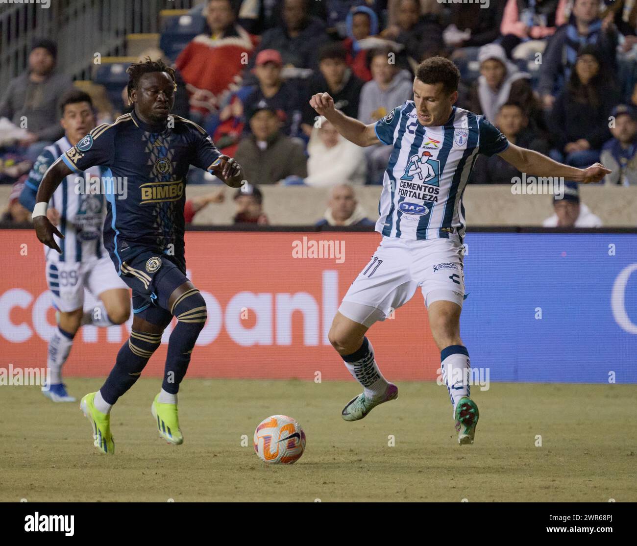 CHESTER, Pennsylvania, USA - 5 MARZO 2024 - Philadelphia Union vs. CF Pachuca al Subaru Park. (Foto di Paul J. Froggatt/FamousPixs/Alamy Stock Photo) Foto Stock